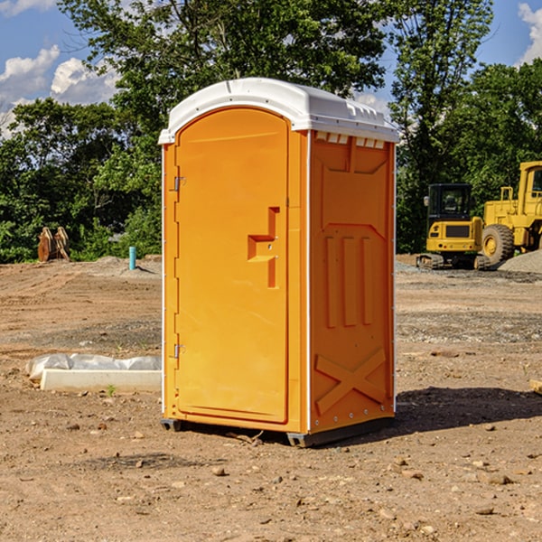 how often are the portable restrooms cleaned and serviced during a rental period in Jewell Georgia